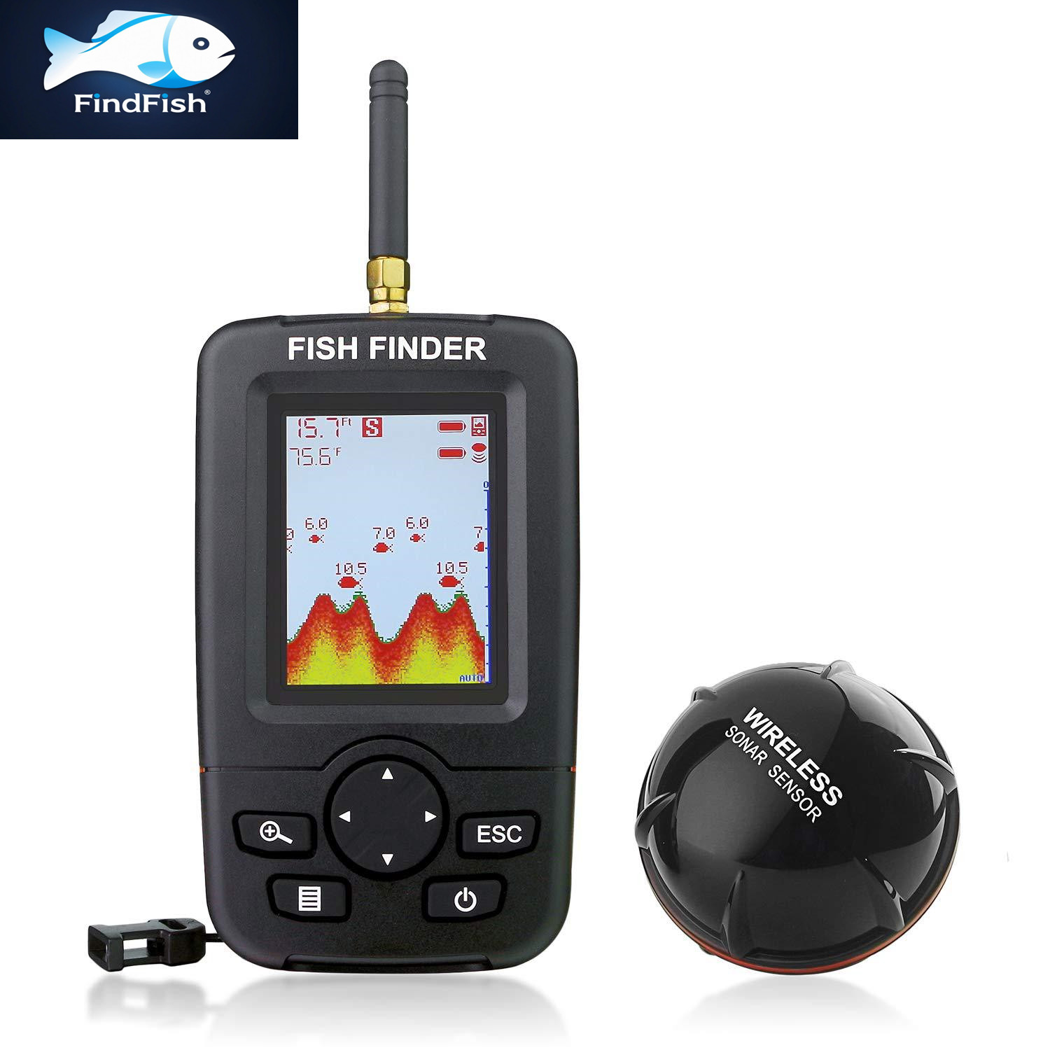 Fishing Equipment English - 100 متر المحمولة السونار الأسماك المكتشفون