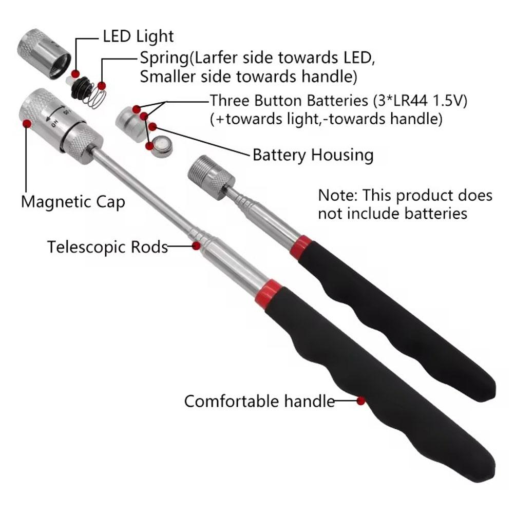 قلم مغناطيسي تلسكوبي مع ضوء LE - مراجعة Telescopic Fishing Rod وسعره