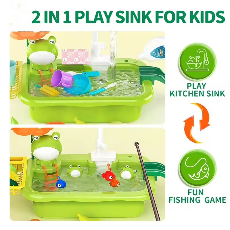 حوض مطبخ جديد للأطفال مع غسالة - مراجعة Fishing Equipment For Kids وسعره