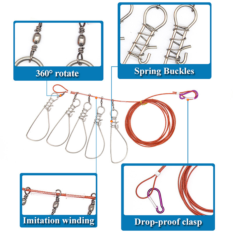جديد【قفل صيد من الفولاذ المقاو - مراجعة Fishing Equipment Hook وسعره