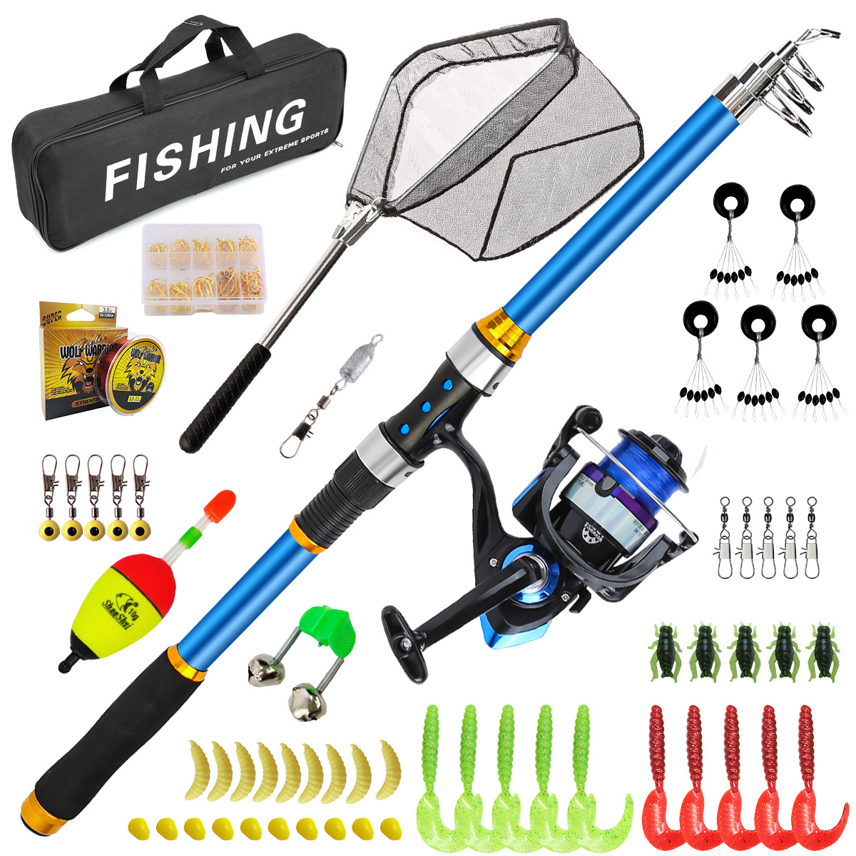 مجموعة صنارة صيد من الألياف ال - مراجعة Fishing Equipment For Kids وسعره
