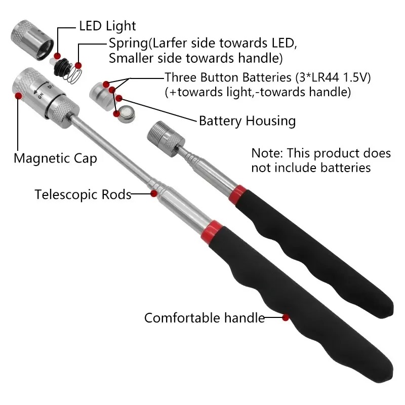 قلم مغناطيسي تلسكوبي مع ضوء LE - مراجعة Telescopic Fishing Rod وسعره